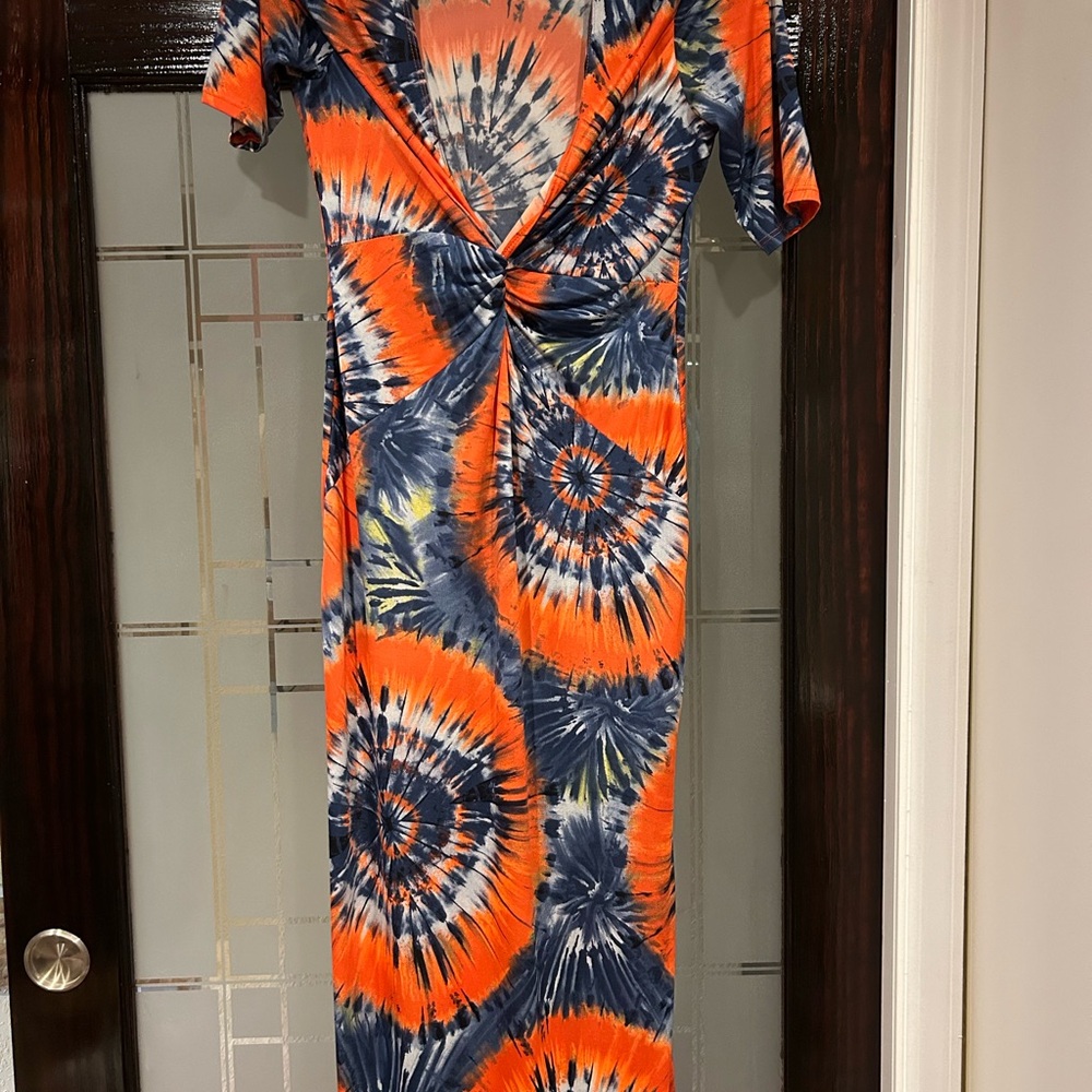 Vibrant Tie-Dye Maxi Dress